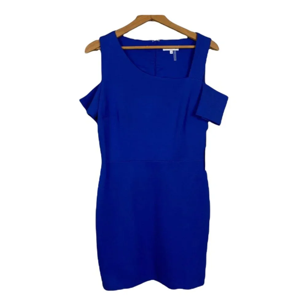 1. State Dress Womens 8 Blue Sheath Cut Out Cold‎ Shoulder Party $109 New